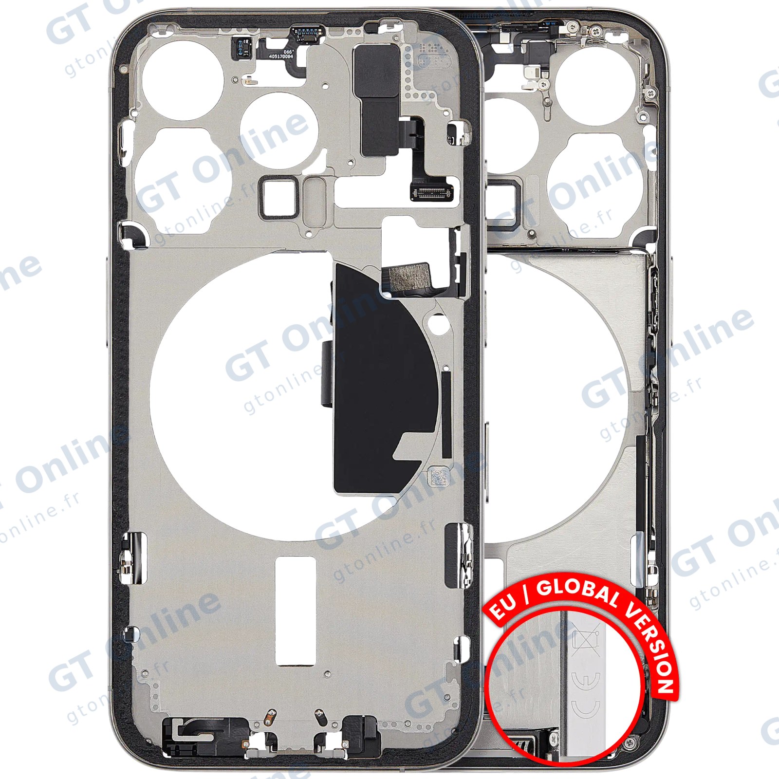 Châssis pour Apple iPhone 15 Pro (version EU, origine d'occasion — grade B, White Titanium)