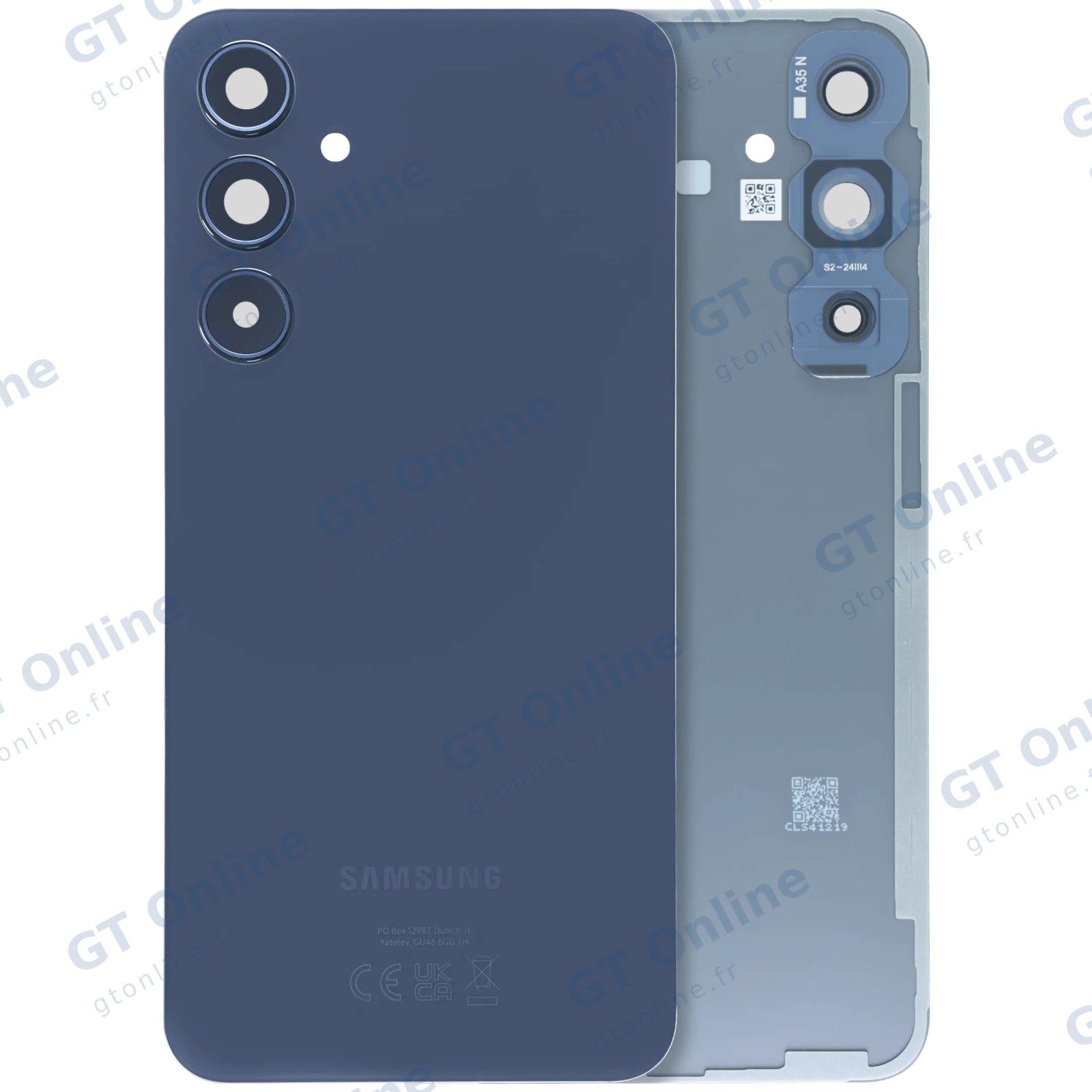 Vitre arrière pour Samsung Galaxy A35 5G (A356) (pack service origine, noir)