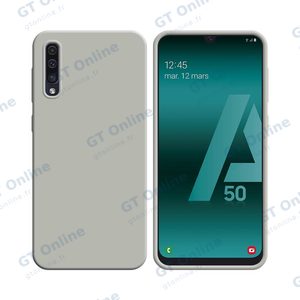 Coque Silicone Compatible pour Samsung Galaxy A30S A307/Galaxy A50 A505/Galaxy A50S A507 (#9) Blanc