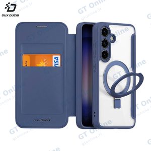 Housse de Protection Skin X Pro Dux Ducis pour Samsung Galaxy S24 5G S921 (with Magnetic Stand) MagSafe Bleu