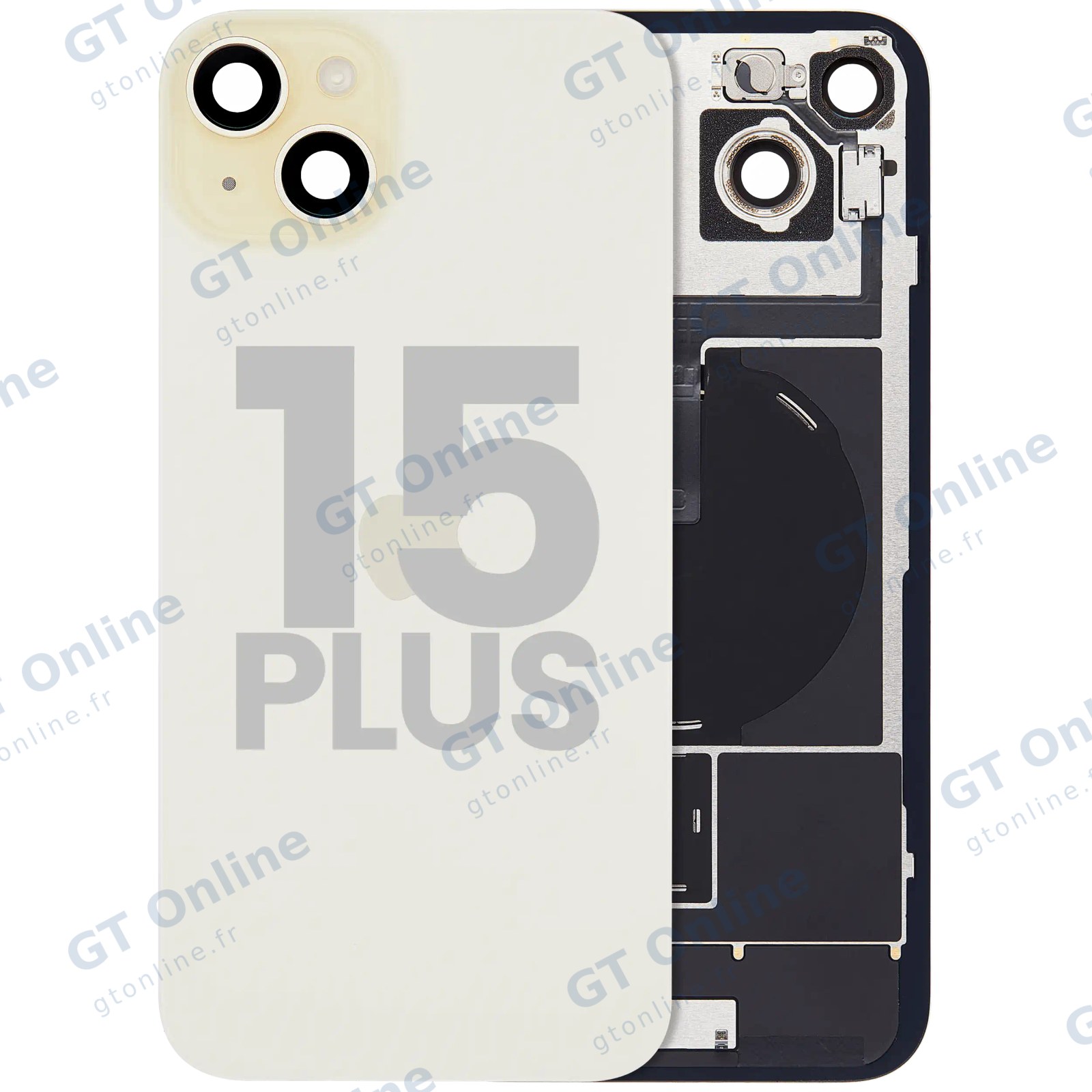 Vitre arrière pour Apple iPhone 15 Plus (origine d'occasion — grade B, jaune)