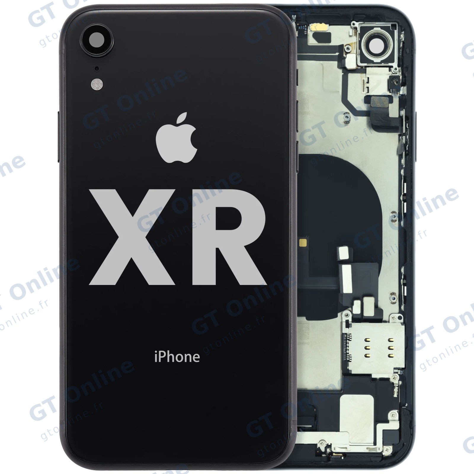 Châssis pour Apple iPhone XR (origine d'occasion — grade A, noir)