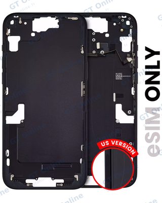 Châssis pour Apple iPhone 15 Plus (version US, origine d'occasion — grade A, noir)