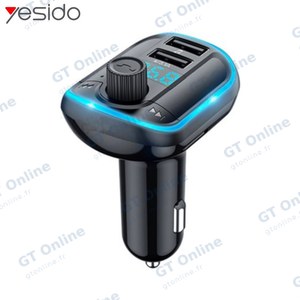 Transmetteur FM Bluetooth & Chargeur Voiture Yesido Y44