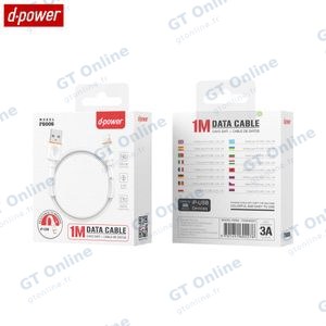 Câble Data USB vers Lightning d-power F6006 (1m) Blanc