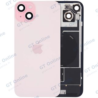 Vitre arrière avec MagSafe, NFC et nappe flash pour Apple IPhone 15 Plus (origine, rose)