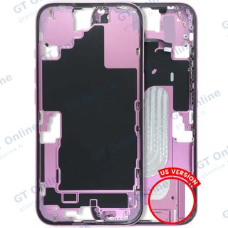 Châssis pour Apple iPhone 16 (version US, origine d'occasion — grade B, rose)