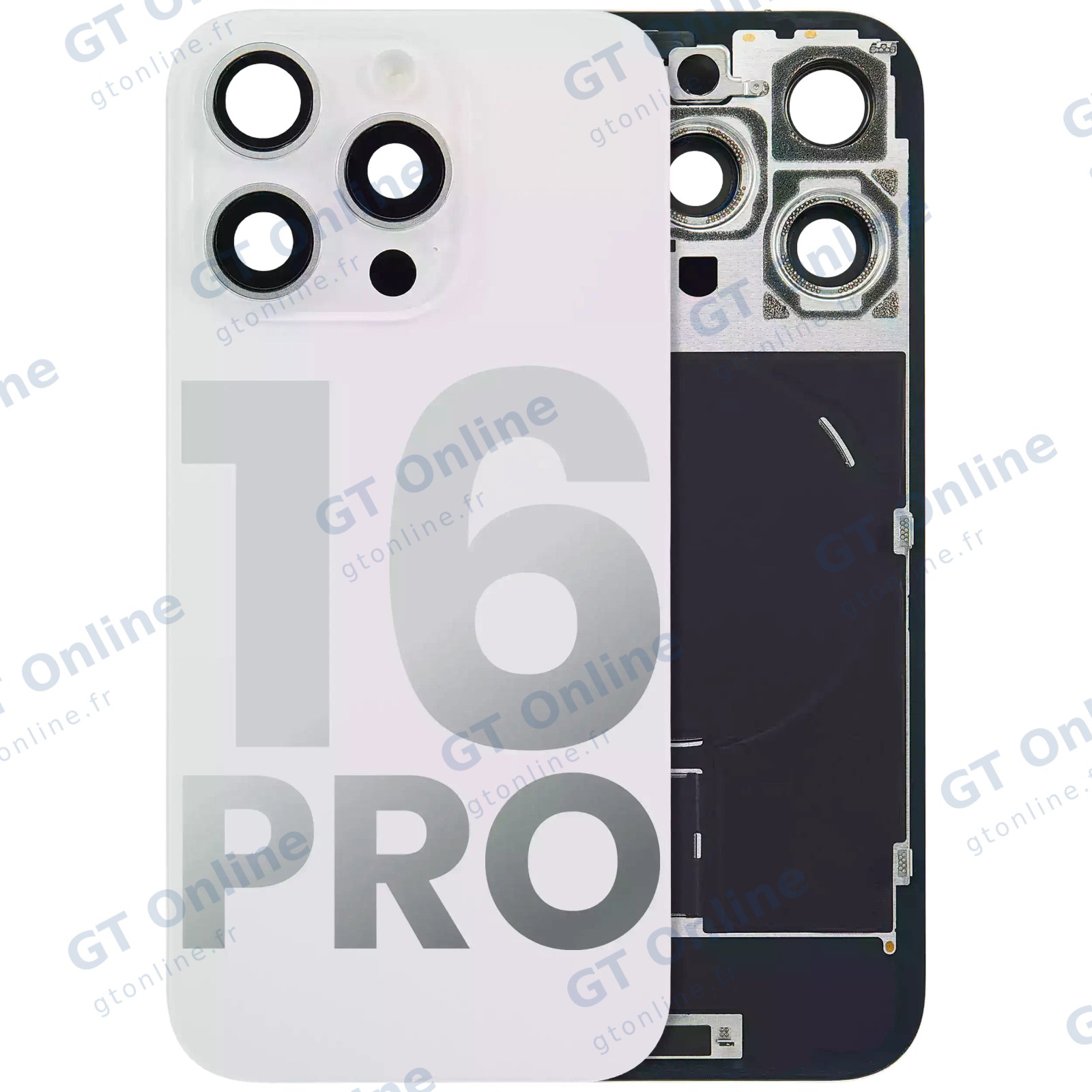 Vitre arrière pour Apple iPhone 16 Pro (origine d'occasion — grade A, White Titanium)