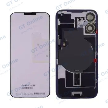 Vitre arrière avec MagSafe, NFC et nappe flash pour Apple IPhone 16 Plus (origine, noir)