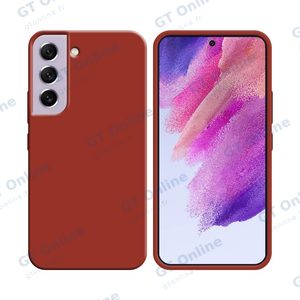 Coque Silicone Compatible pour Samsung Galaxy S21 FE G990 (#1) Rouge