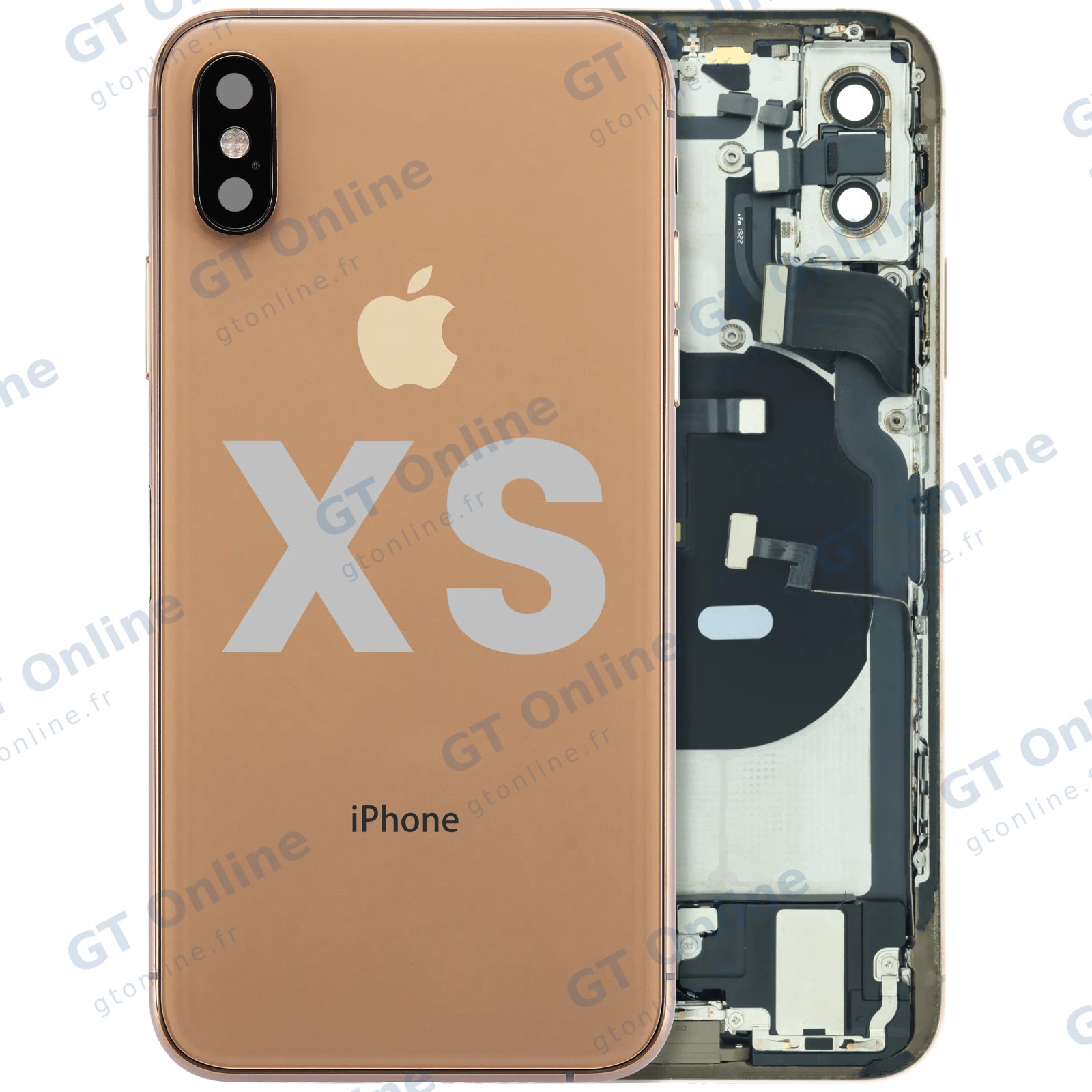 Châssis pour Apple iPhone XS (origine d'occasion — grade B, or)