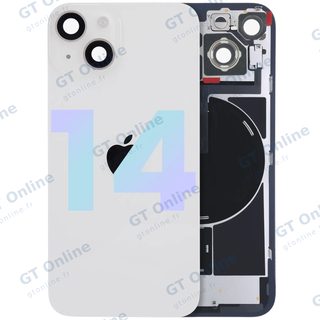 Vitre arrière avec MagSafe, NFC et nappe flash pour Apple iPhone 14 (origine, lumière stellaire)