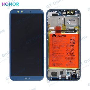 Bloc Écran Complet avec Châssis et Batterie Original Honor 9 Lite 02351SNQ Bleu