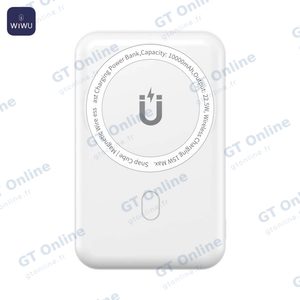 Batterie Externe Power Bank Sans Fil Magnétique Wiwu SC1000 Snap Cube 10000mAh 22.5W (avec Câble USB vers