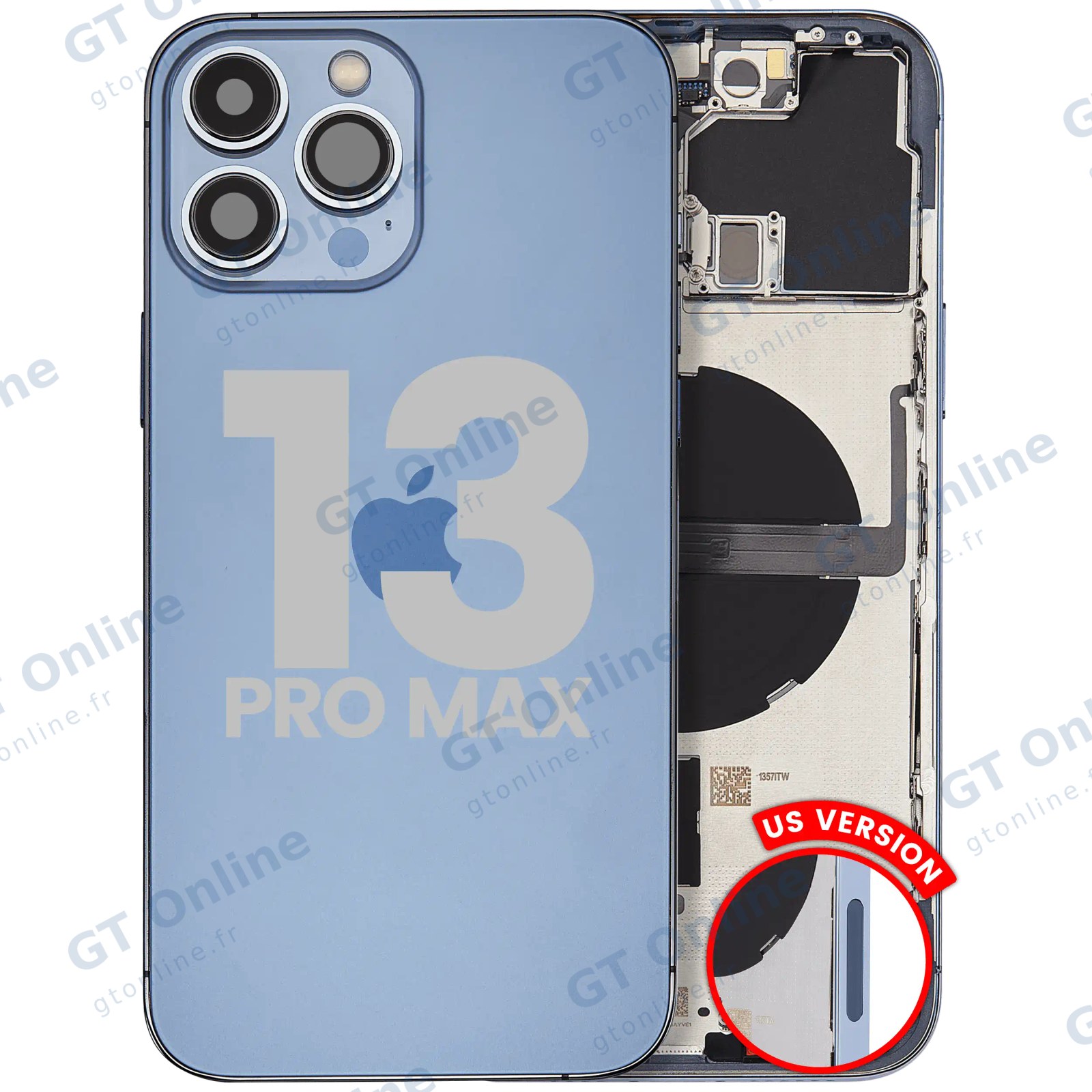 Châssis pour Apple iPhone 13 Pro Max (version US, origine d'occasion — grade B, Sierra Blue)