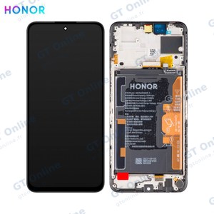 Bloc Écran Complet avec Châssis et Batterie Original Honor X7b/90 Smart 0235AHDQ 0235AHDT 0235ALUC Noir Minuit