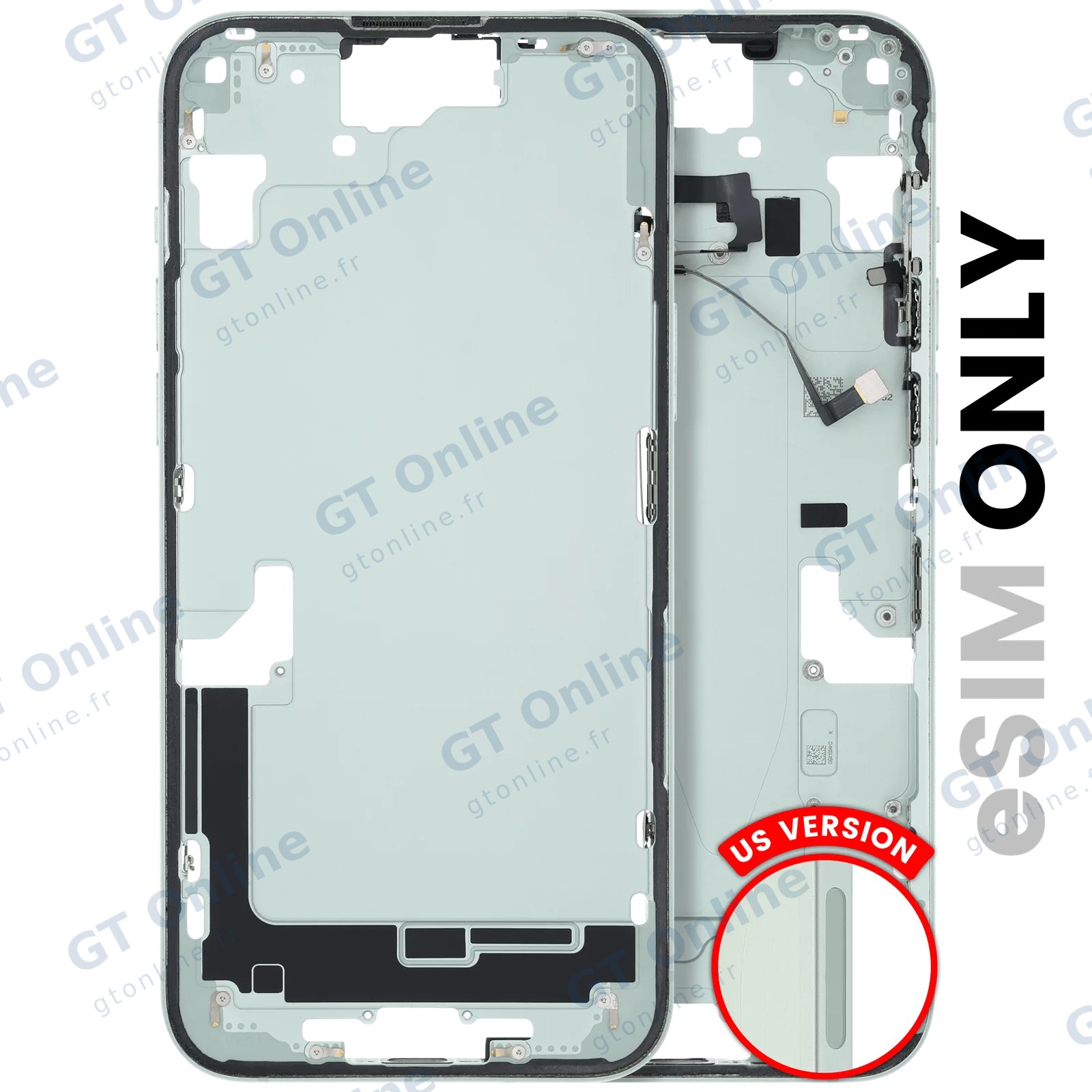 Châssis pour Apple iPhone 15 Plus (version US, origine d'occasion — grade B, vert)