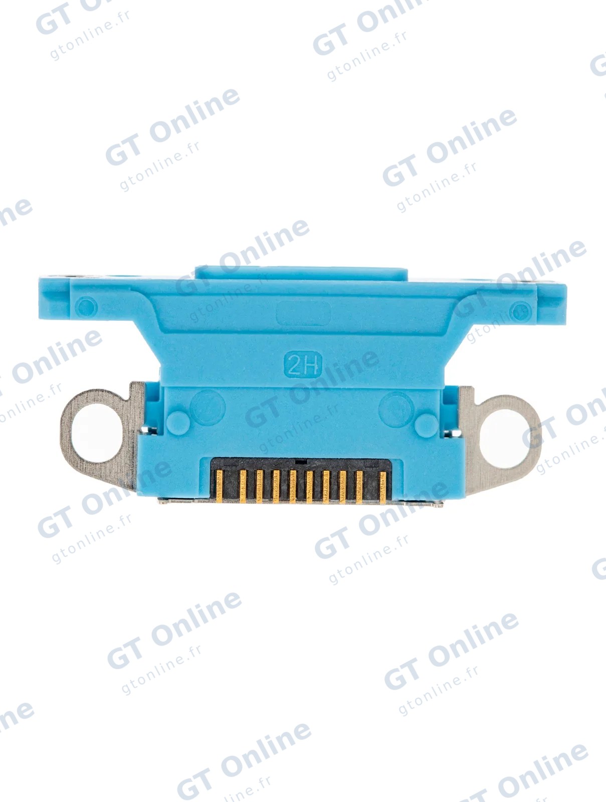 Connecteur de charge nu à souder pour Apple iPhone XR (bleu, lot de 10)