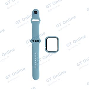 Protection Silicone pour Apple Watch 42mm avec Bracelet Sport (12) Bleu Ciel