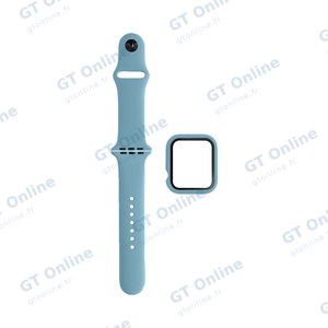 Protection Silicone pour Apple Watch 42mm avec Bracelet Sport (12) Bleu Ciel