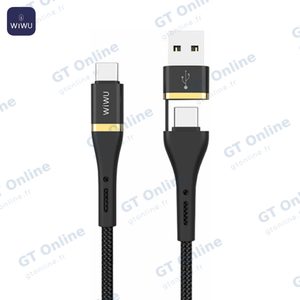 Câble Data Multi Wiwu Type-C vers USB + Type-C (1.2m) ED-106 Noir