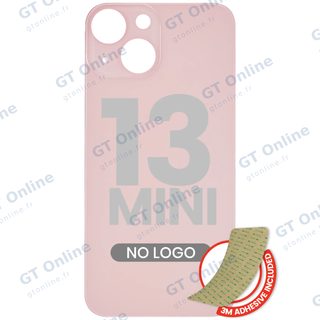 Vitre arrière pour Apple iPhone 13 Mini (No Logo / Large Camera Hole, rose)