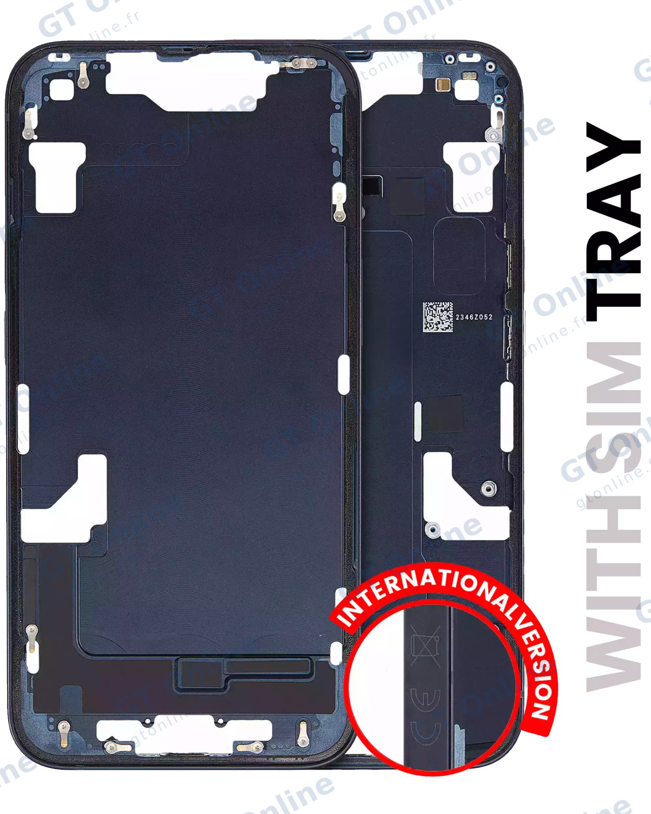 Châssis avec petits composants pour Apple iPhone 14 (version EU, origine d'occasion — grade A, minuit)