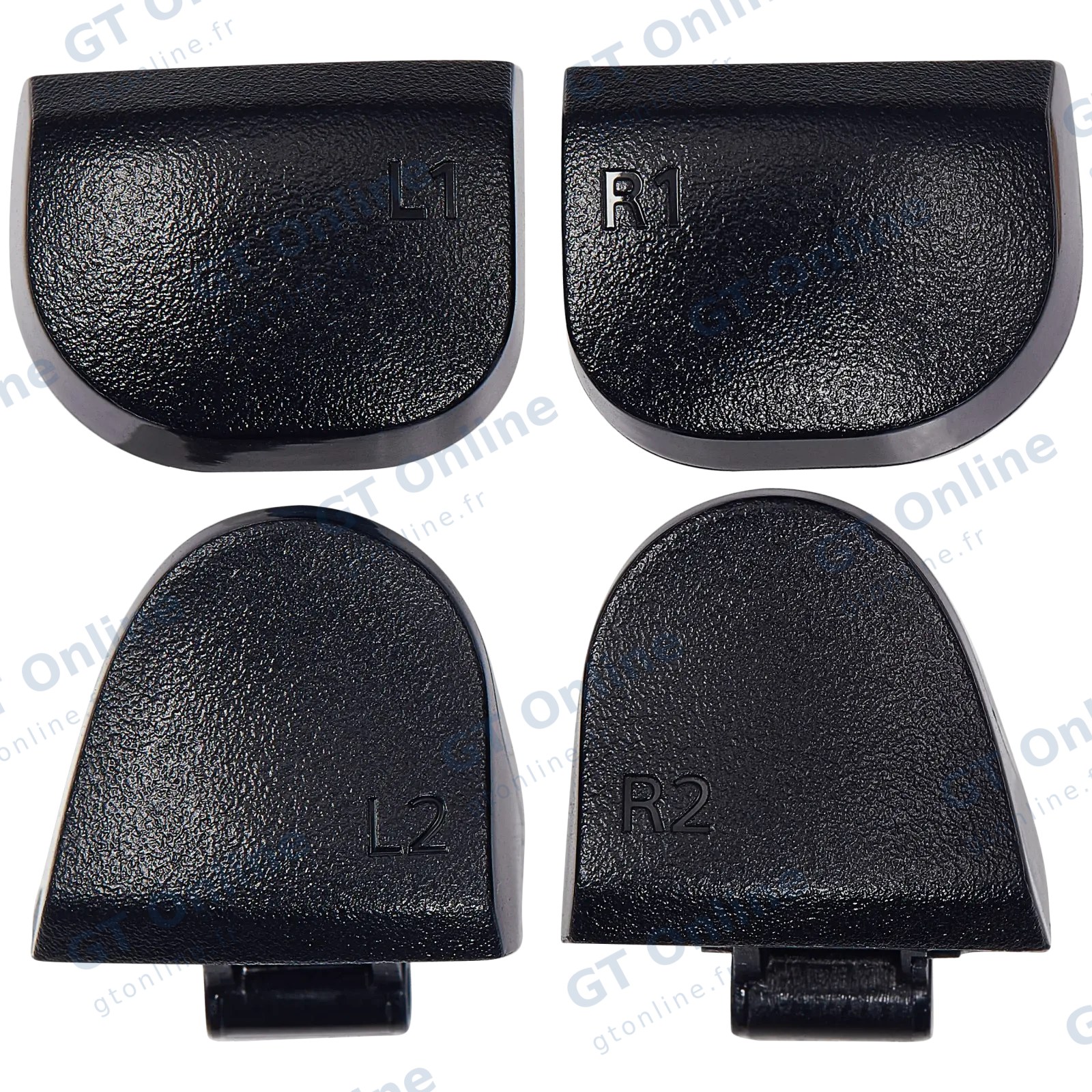 Gâchettes R1 / L1 / R2 / L2 avec ressorts pour manette Sony DualSense (PS5) — BDM-020 (noir, jeu de 8 pièces)