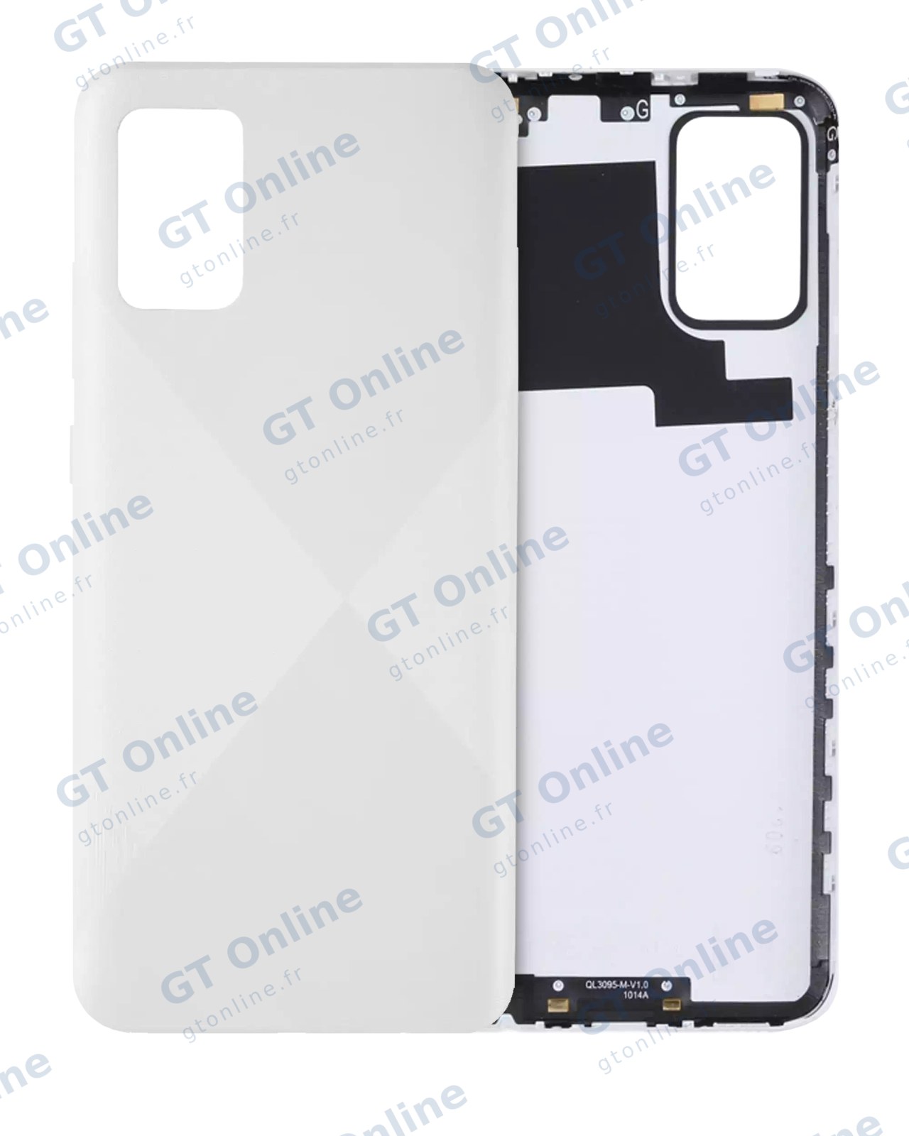 Vitre arrière pour Samsung Galaxy A02S (A025 / 2020) (pack service origine, blanc)