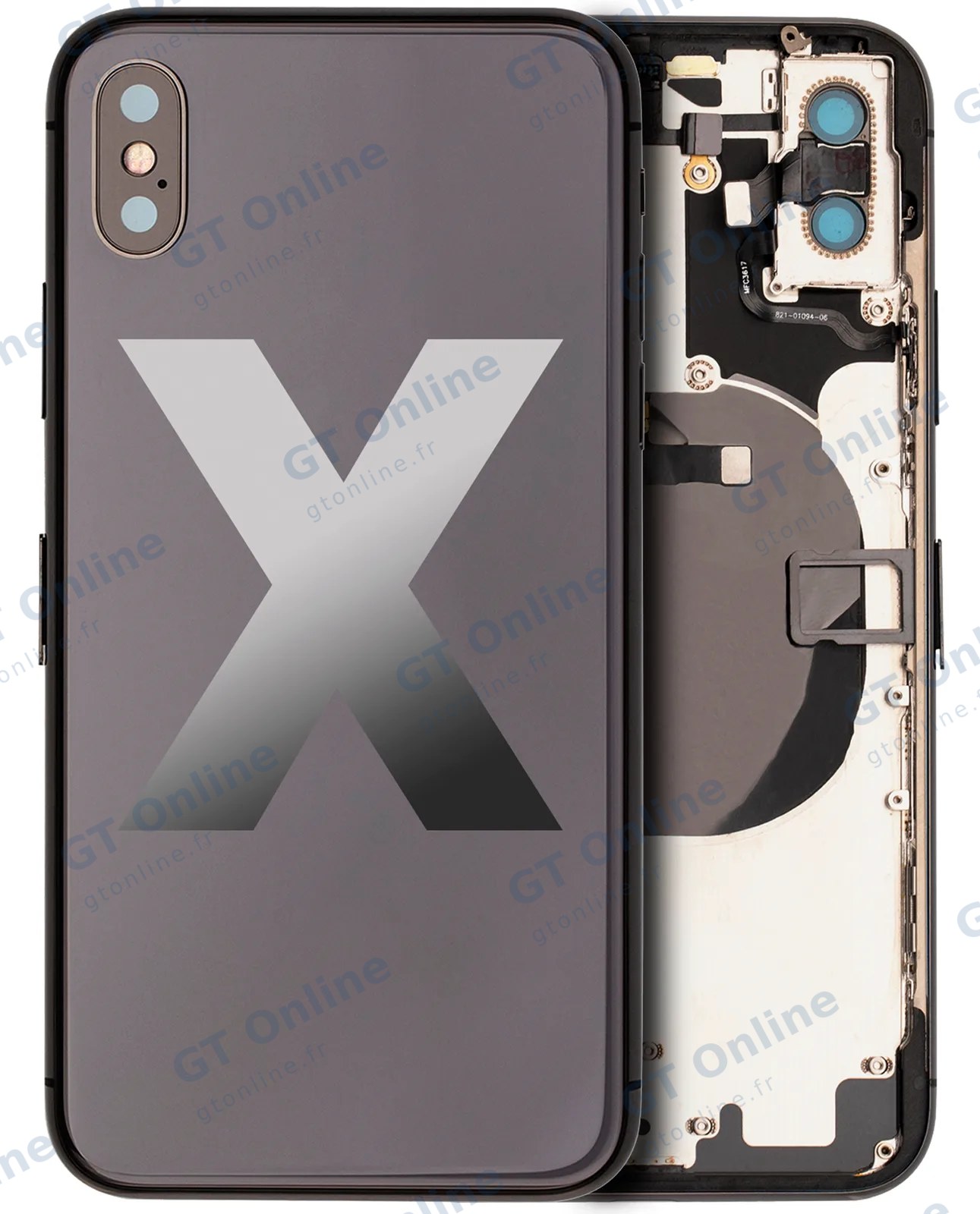 Châssis pour Apple iPhone X (origine d'occasion — grade B, gris sidéral)