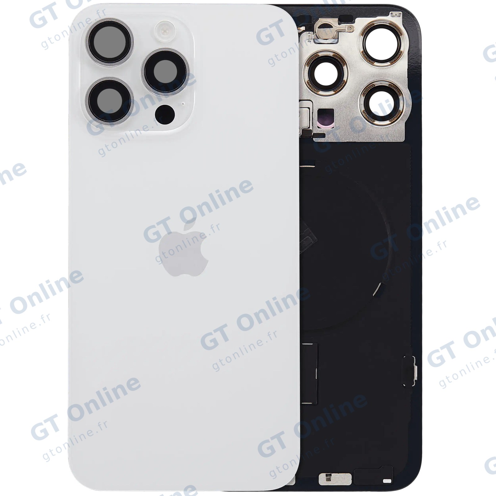 Vitre arrière pour Apple iPhone 15 Pro Max (UK / EU Version, origine, White Titanium)