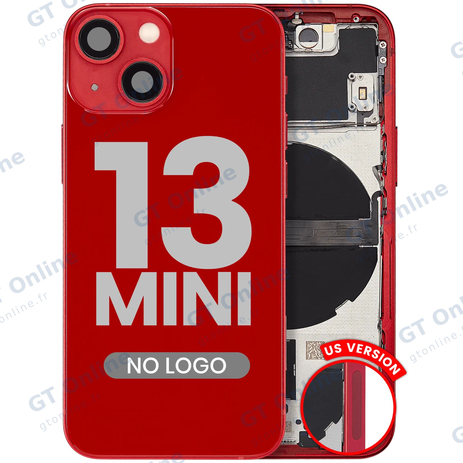 Châssis pour Apple iPhone 13 Mini (version US, compatible premium, rouge)