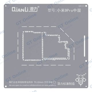 Pochoir de rebillage Qianli Bumblebee QS131 pour Xiaomi 9 Pro (couche intermédiaire)