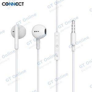 Écouteurs Filaires Jack 3.5mm CONNECT MC-EFBJ01 Blanc