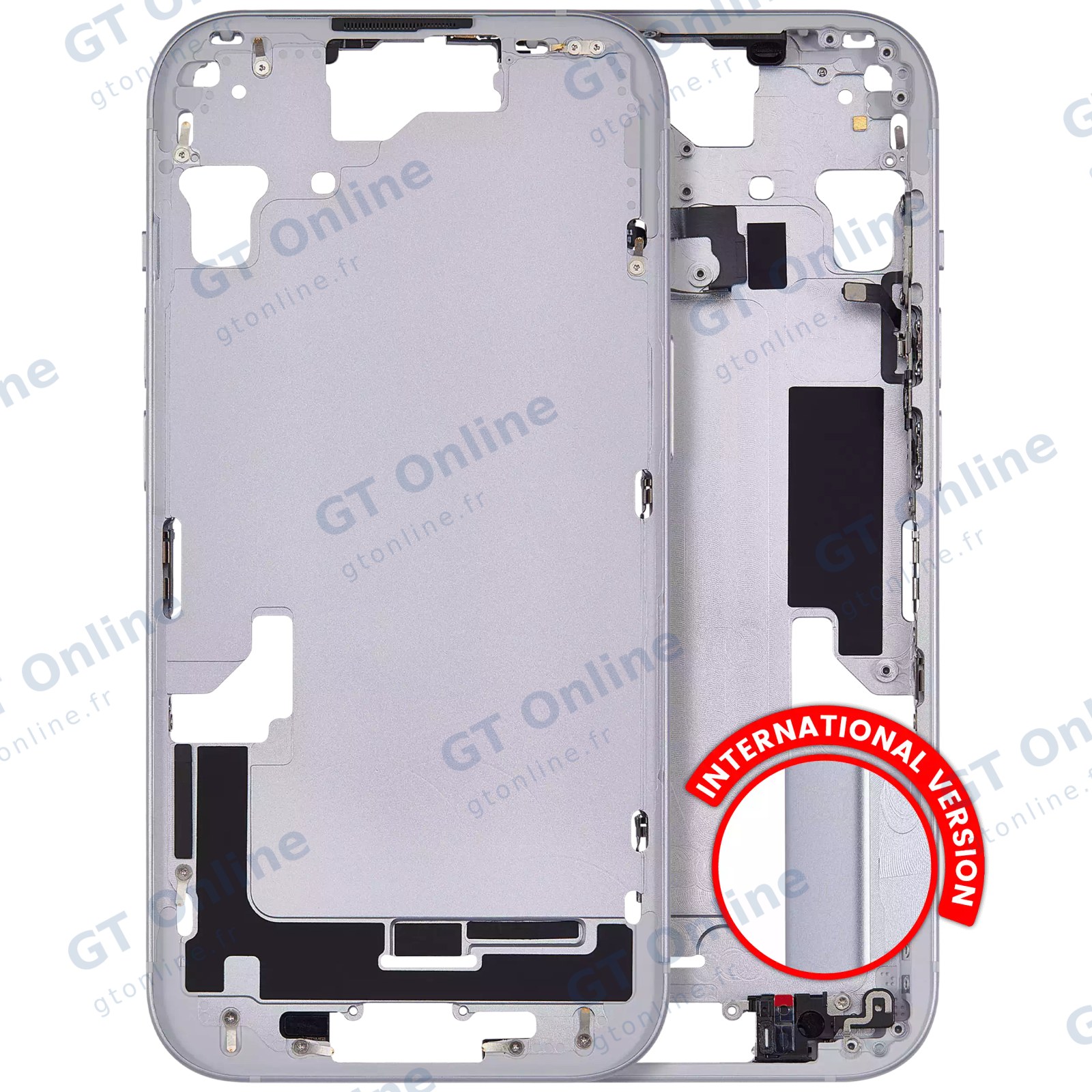 Châssis pour Apple iPhone 15 (version EU, compatible premium, bleu)