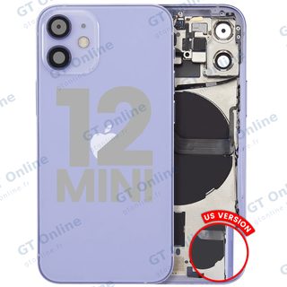 Châssis pour Apple iPhone 12 Mini (version US, origine d'occasion — grade B, violet)