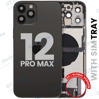 Châssis pour Apple iPhone 12 Pro Max (version EU, origine d'occasion — grade B, graphite)
