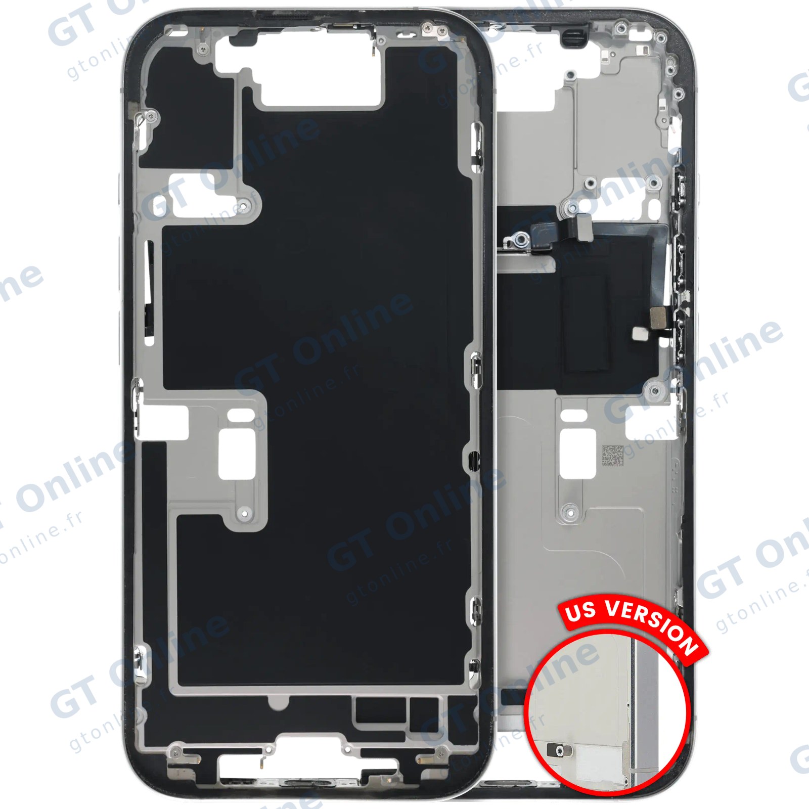 Châssis pour Apple iPhone 16 Pro (version US, origine d'occasion — grade B, White Titanium)