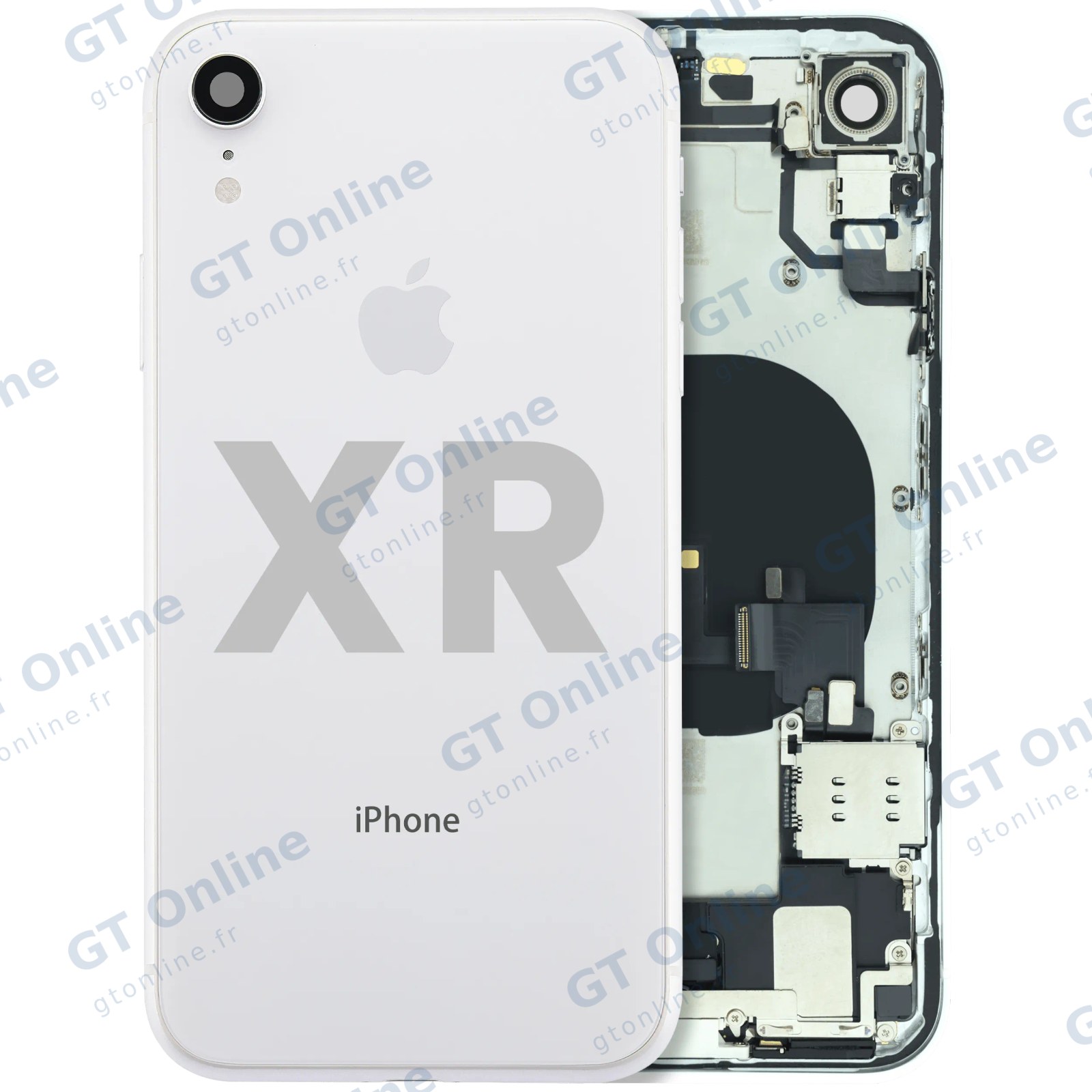 Châssis pour Apple iPhone XR (origine d'occasion — grade A, blanc)