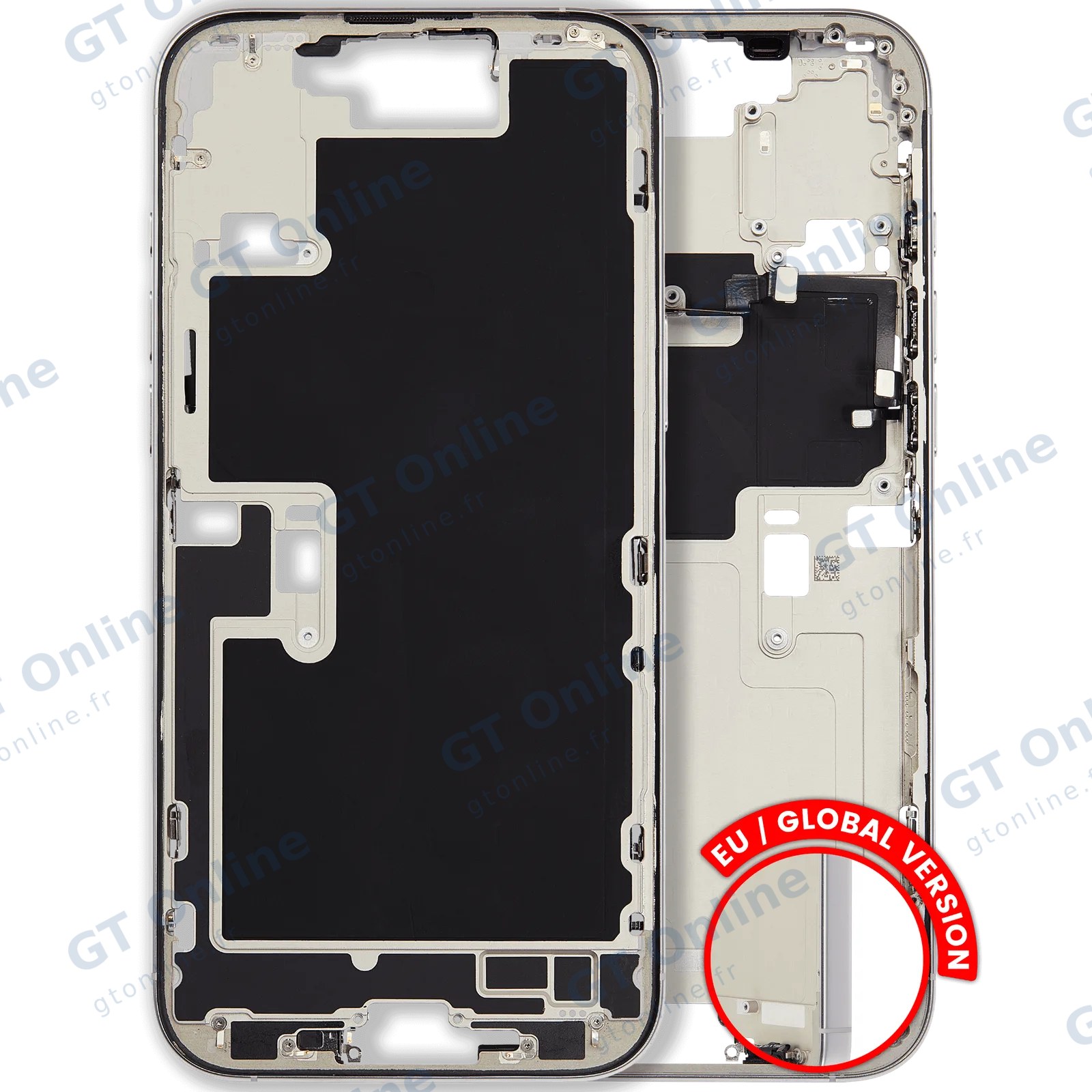 Châssis pour Apple iPhone 16 Pro Max (version EU, origine d'occasion — grade B, White Titanium)