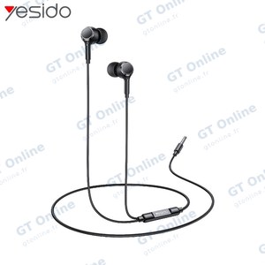 Écouteurs Filaires Jack 3.5mm Yesido YH53 Noir