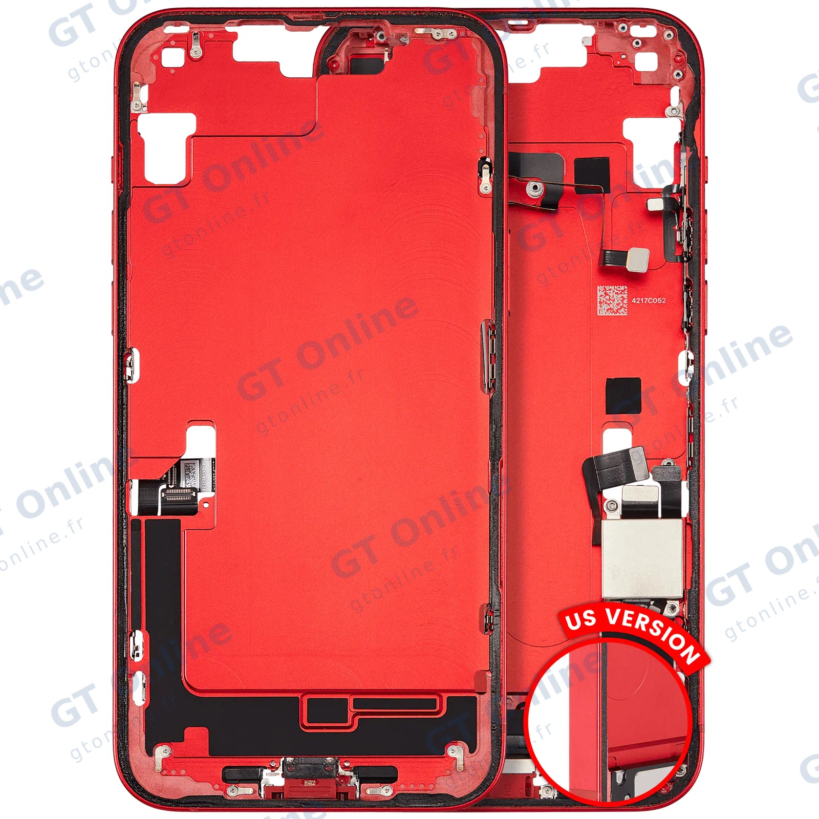 Châssis pour Apple iPhone 14 Plus (version US, origine d'occasion — grade B, rouge)