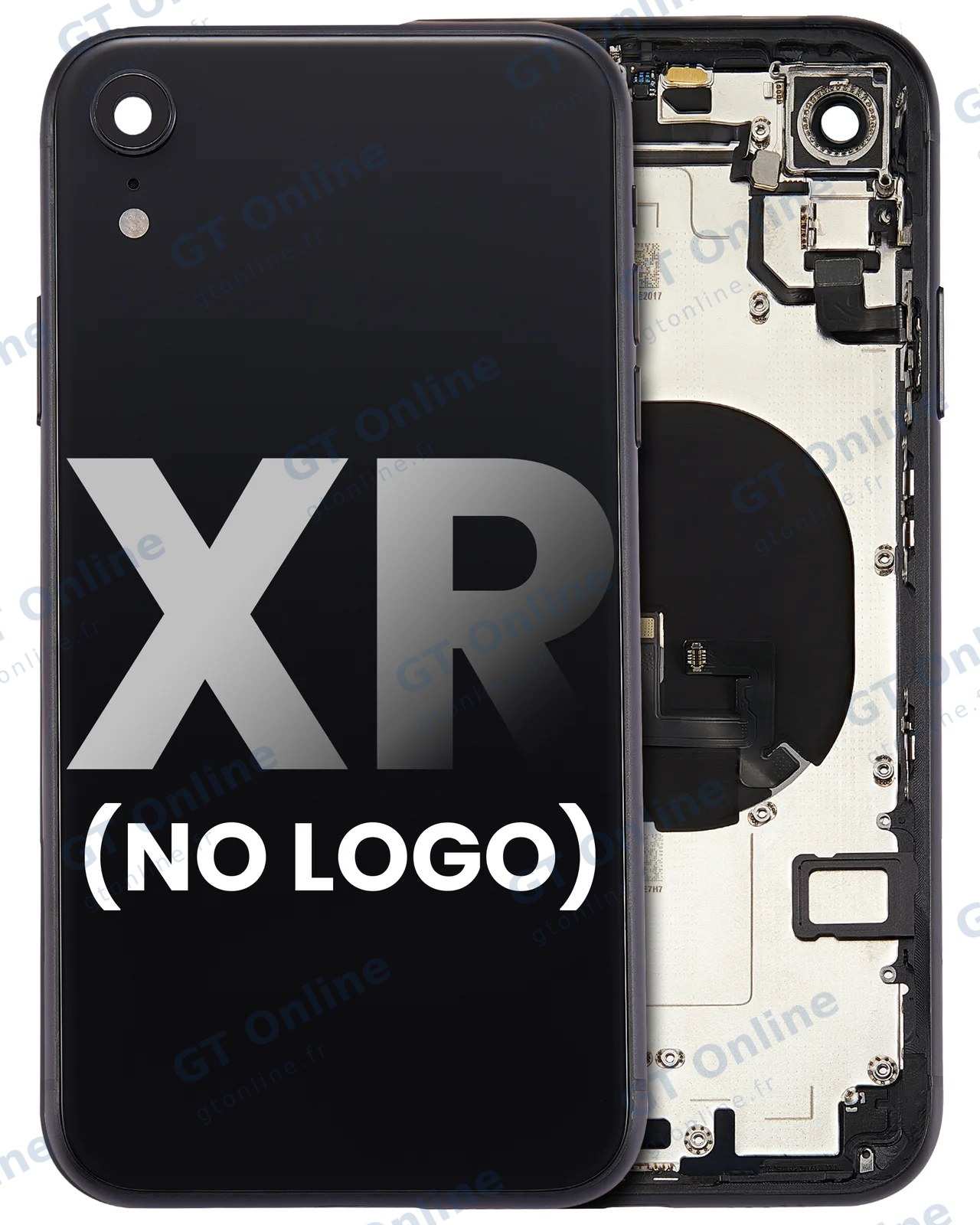 Châssis pour Apple iPhone XR (sans logo, compatible premium, noir)