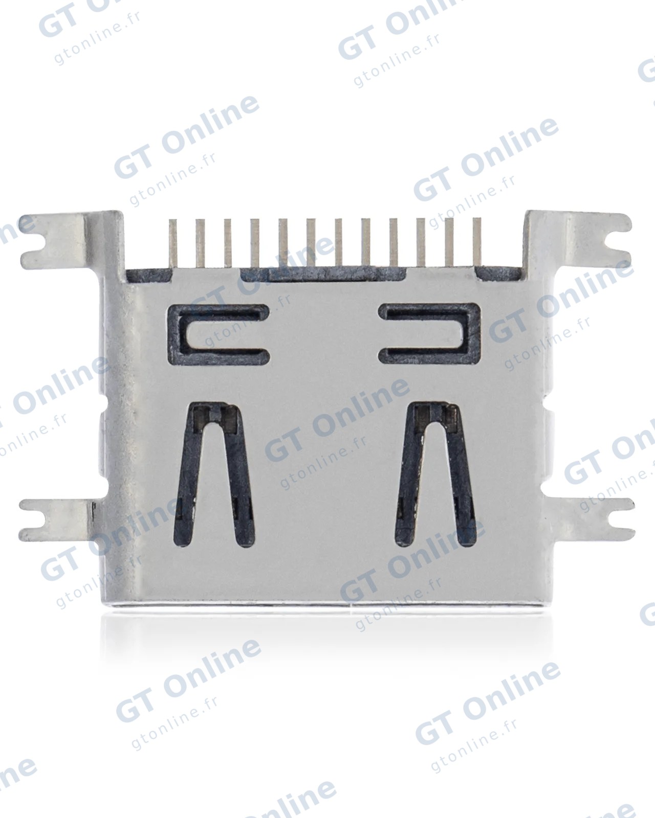 Connecteur de charge à souder — format Micro B, 12 broches, 4 points de fixation (C228)