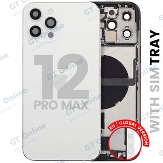 Châssis pour Apple iPhone 12 Pro Max (version EU, origine d'occasion — grade A, argent)