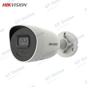 Caméra de Surveillance avec IA Hikvision DS-2CD2046G2-IU/SL (4mm) Mini Bullet 4MP DarkFighter & AcuSense Blanc