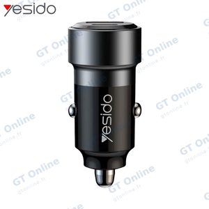 Chargeur Allume-Cigare Yesido Y55 60W avec Câble Type-C vers Type-C Noir