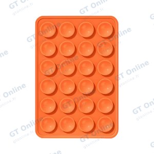 Support Ventouse Silicone Universel pour Smartphone Orange