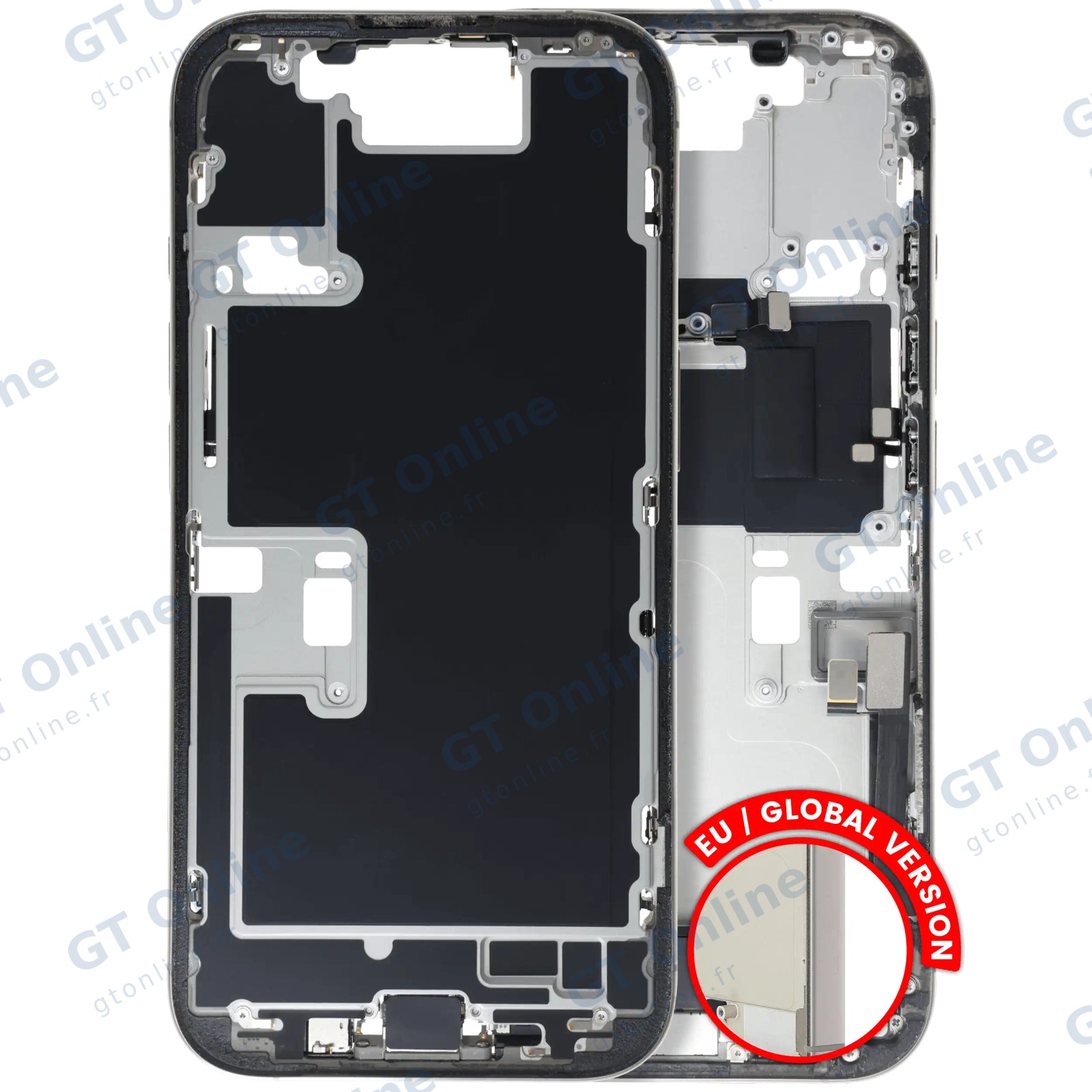 Châssis pour Apple iPhone 16 Pro (version EU, origine d'occasion — grade B, Natural Titanium)