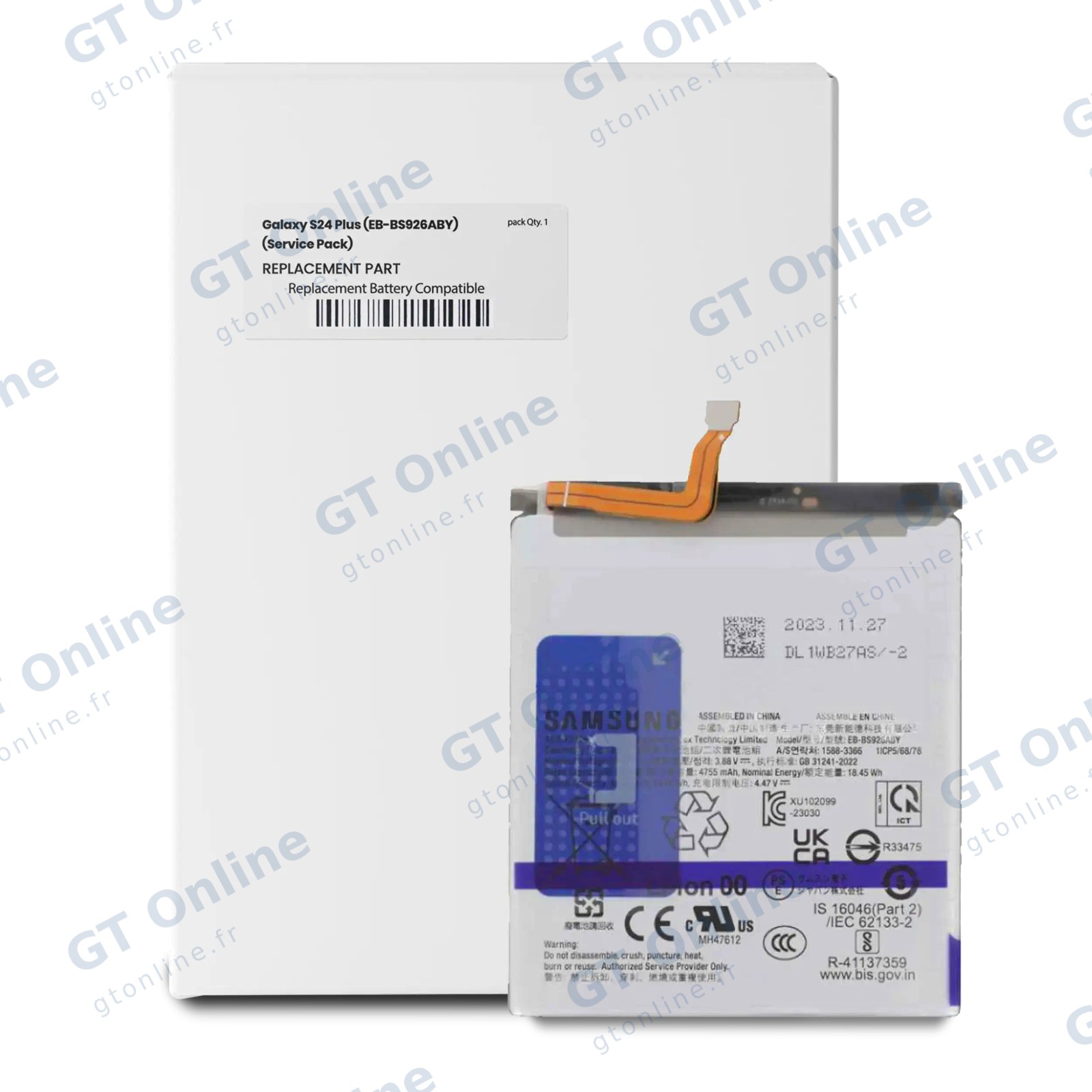 Batterie pour Samsung Galaxy S24 Plus (pack service origine)
